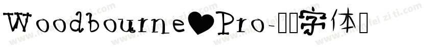 Woodbourne Pro字体转换